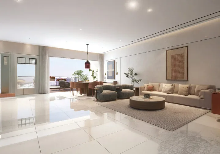Living and dining interior at Candeur Eternia, Bachupally, Hyderabad Living and dining interior at Candeur Eternia, Bachupally, Hyderabad